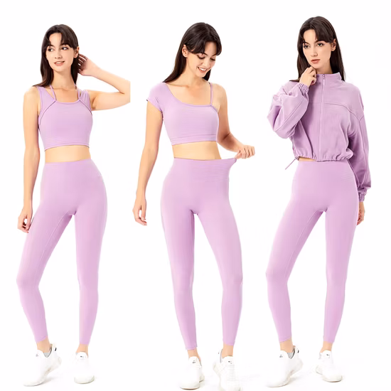 Hot Fashion2/3PCS Vêtement De Fitness Super Doux Ropa De Yoga Vêtements pour Femmes, Soutien-Gorge De Sport Élégant + Leggings D'entraînement Taille Haute Exercice À Domicile Vêtements De Gymnastique